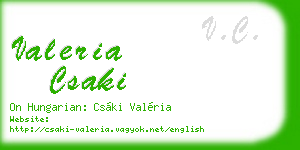 valeria csaki business card