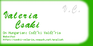 valeria csaki business card